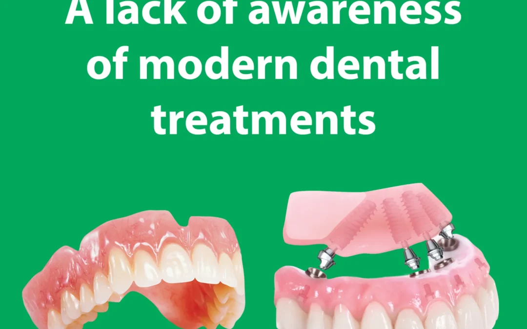 A lack of awareness of modern dental treatments
